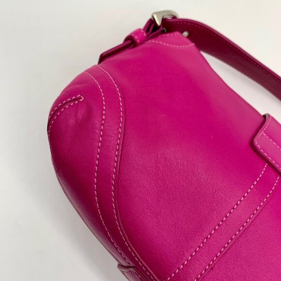 Coach Pink Leather Vintage Soho Pocket Flap Shoulder Bag  1446 - Picture 6 of 11